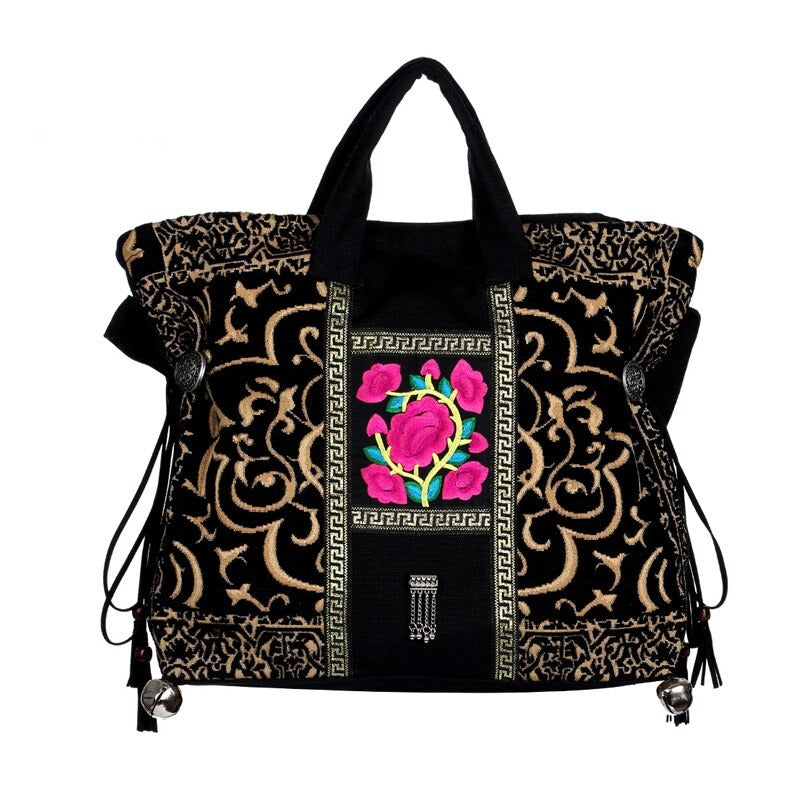 Sac Bandoulière Bohémien en Toile Brodé