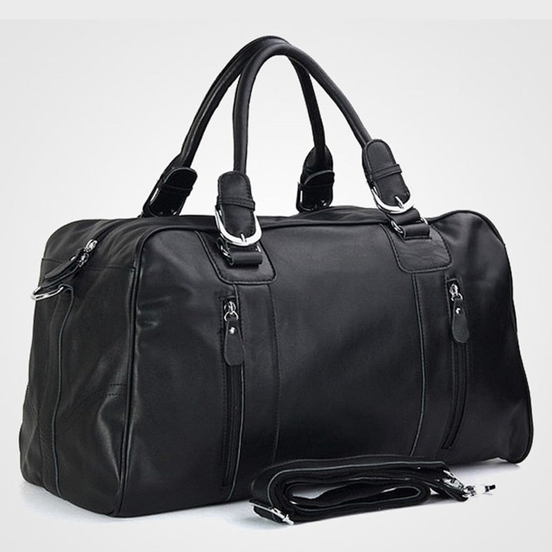 Sac de Voyage à Bandoulière Simple de Luxe en Cuir