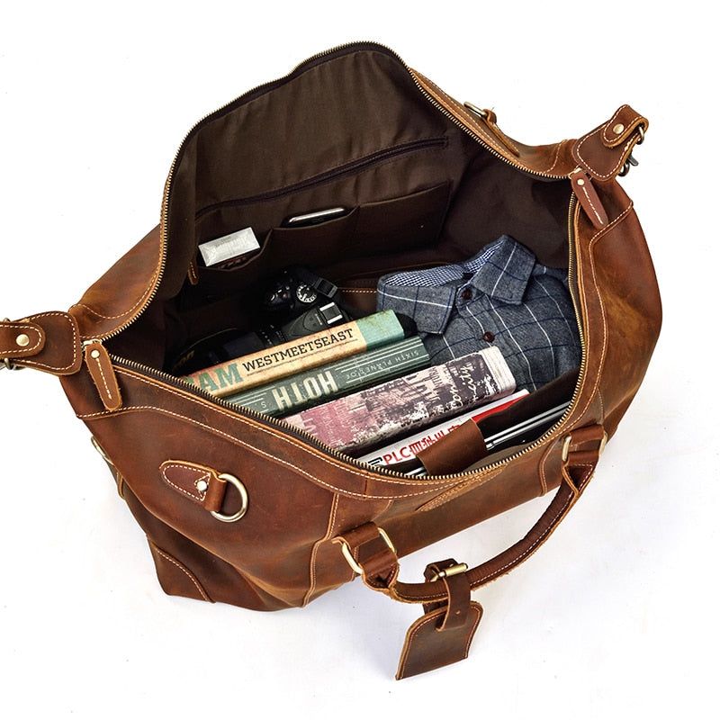 Sac Weekend à Bandoulière de Luxe Rétro pour Homme