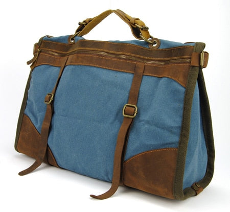 Sac de Voyage en Toile et Cuir