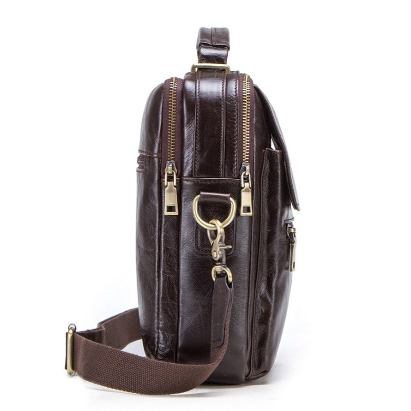 Sac Bandoulière à Rabat Compact et Elégant pour Homme