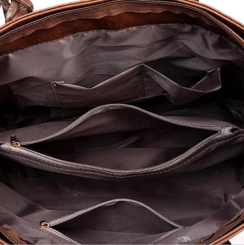 Grand Sac à Main en Cuir Vintage – Parfait pour le Travail & l'Usage Quotidien