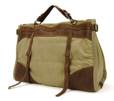 Sac de Voyage en Toile et Cuir