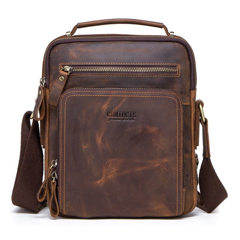 Sac Bandoulière en Cuir Polyvalent et Elégant pour Homme