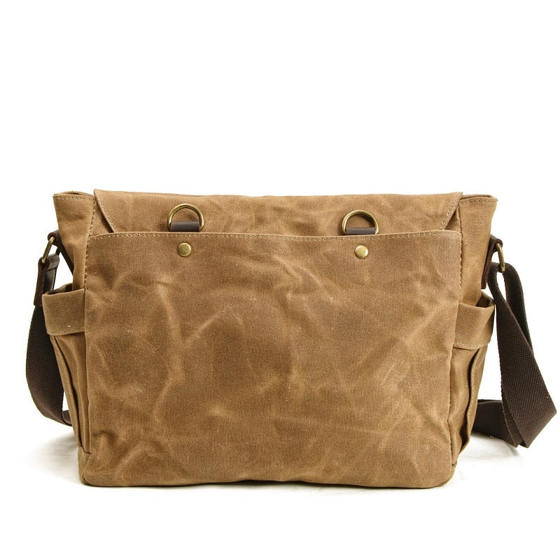 Sac Bandoulière Rétro de Grand Format en Toile pour Homme