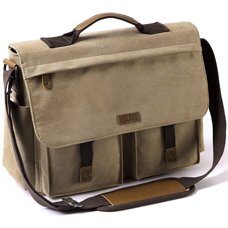 Sac Bandoulière de Grande Capacité en Toile pour Homme