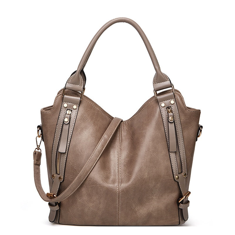 Sac Cabas en Cuir Vintage pour Femme