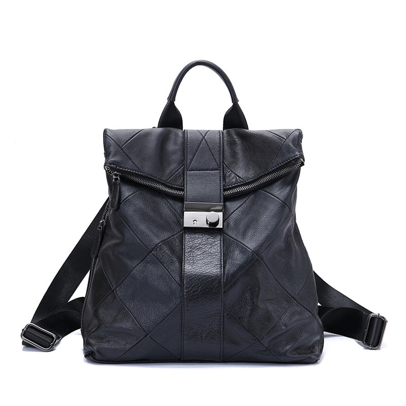 Sac à Dos en Cuir de Grande Capacité pour Femme