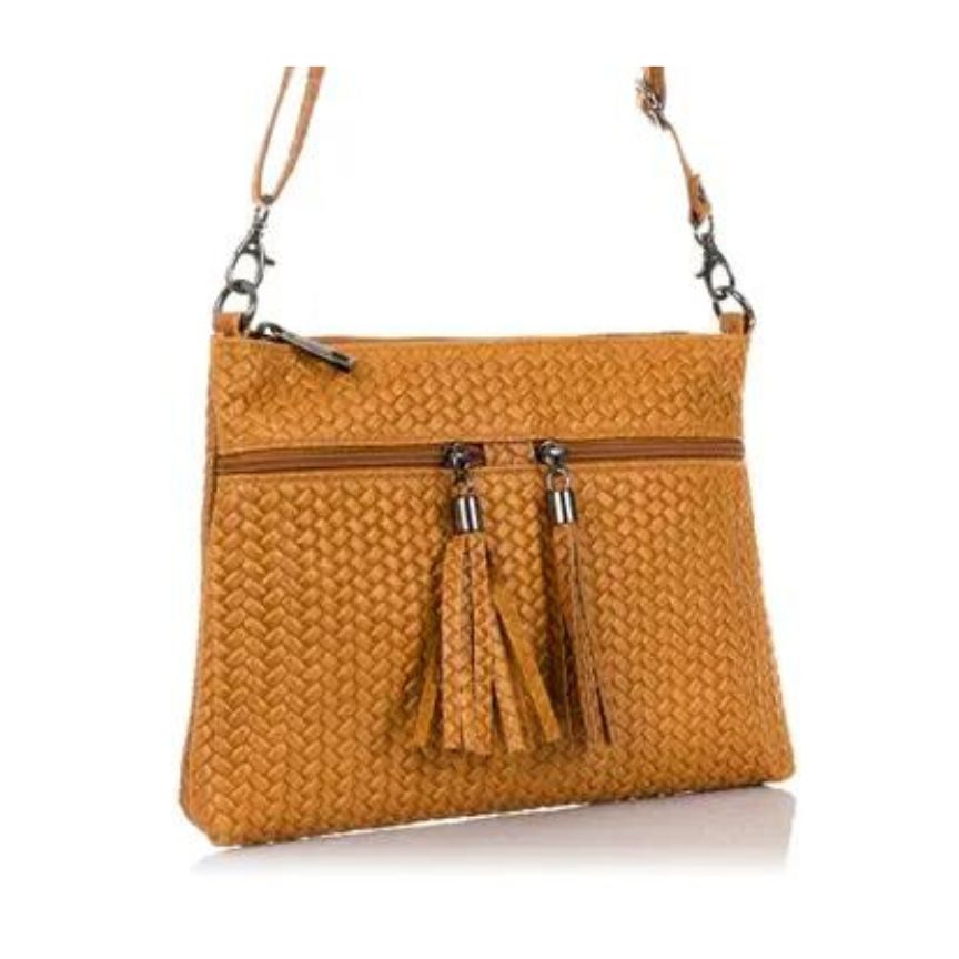 Sac à main en cuir italien - Design tissé élégant et polyvalent