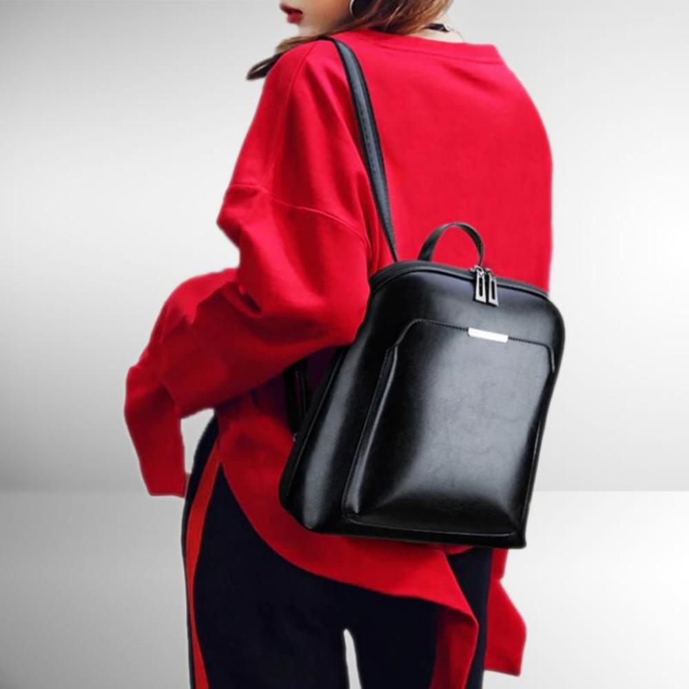 Saskia - Sac à dos classique avec double ouverture à zip