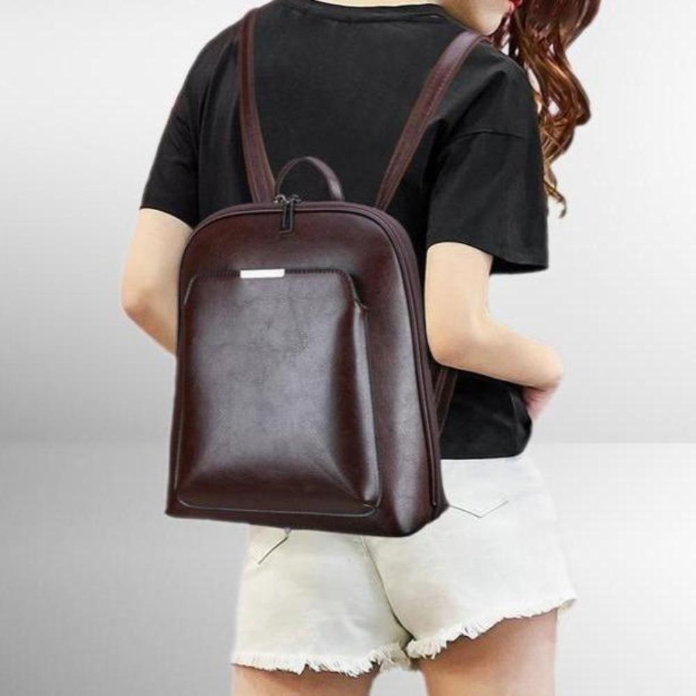 Saskia - Sac à dos classique avec double ouverture à zip