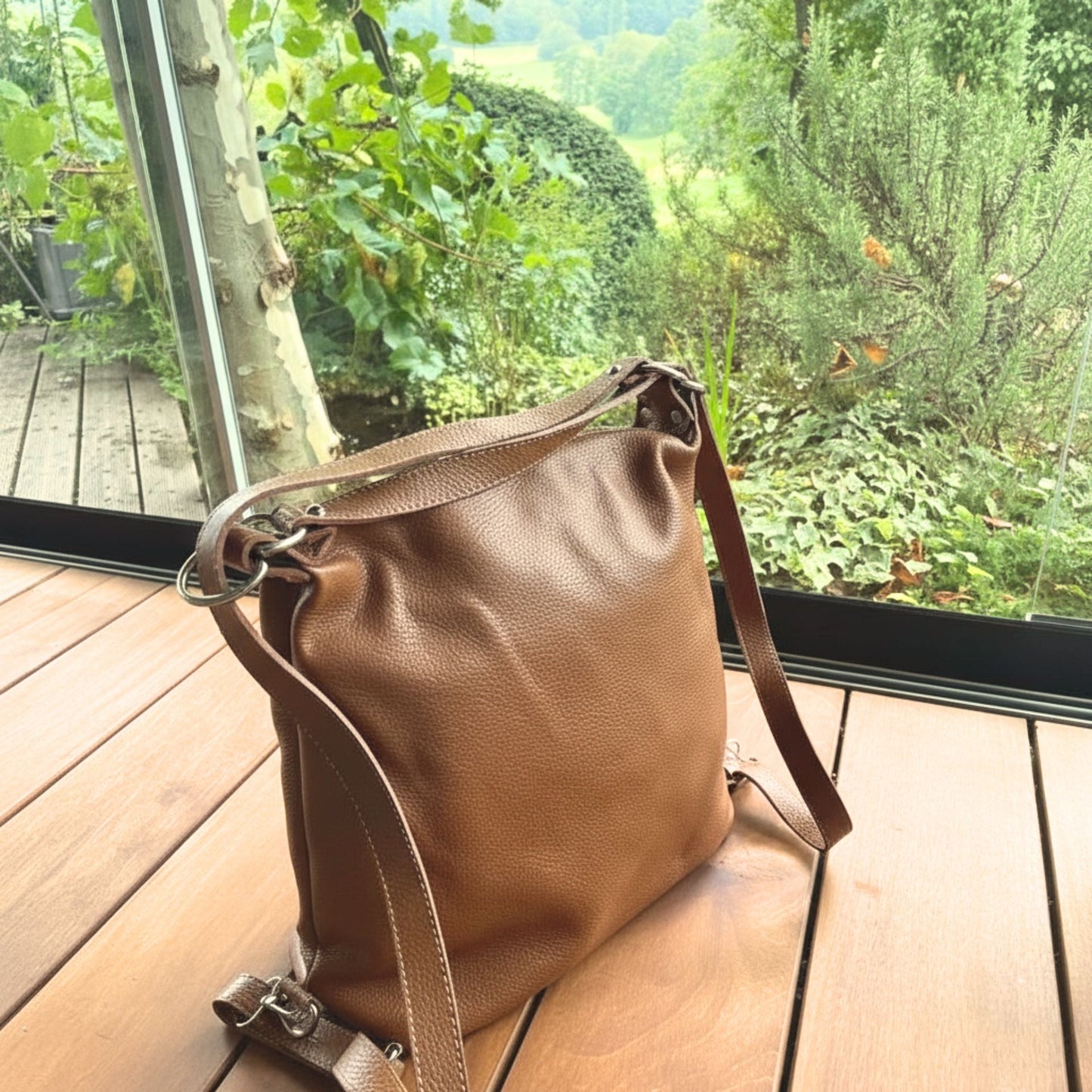 Sac shopper pour femmes en cuir - portable en tant que sac à bandoulière ou sac à dos