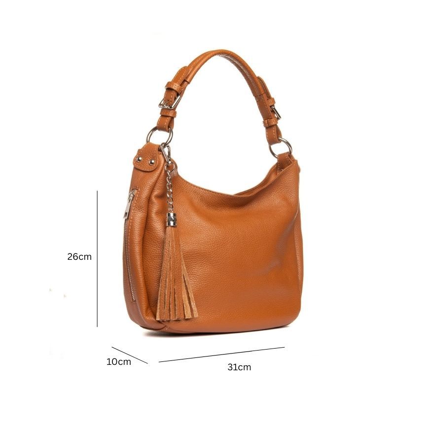 Sac shopper en cuir de taille moyenne avec poches latérales pratiques pour femmes