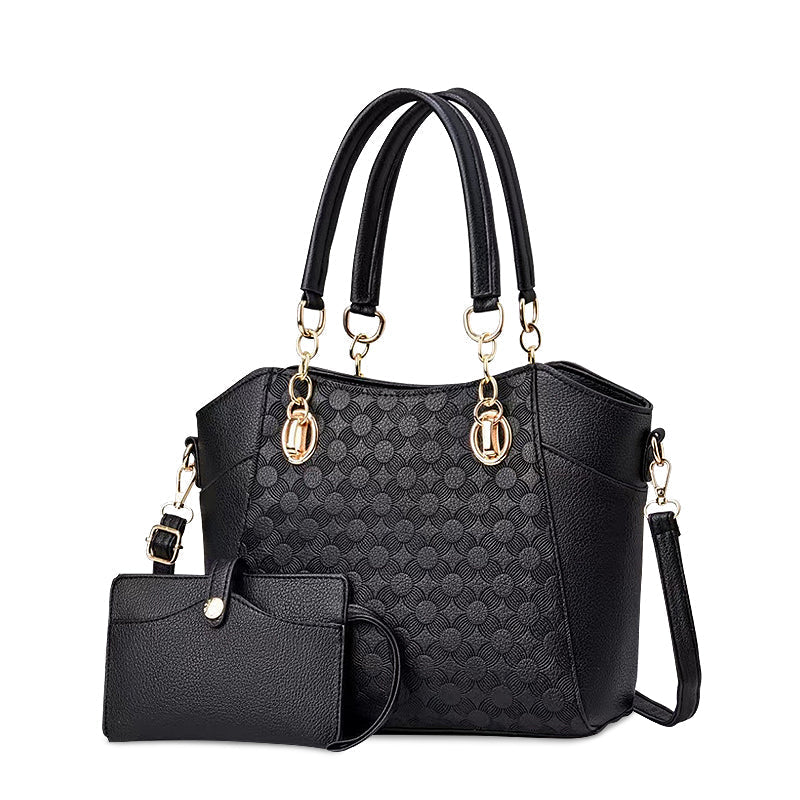 Sac à main élégant pour dames en cuir brun avec bandoulière