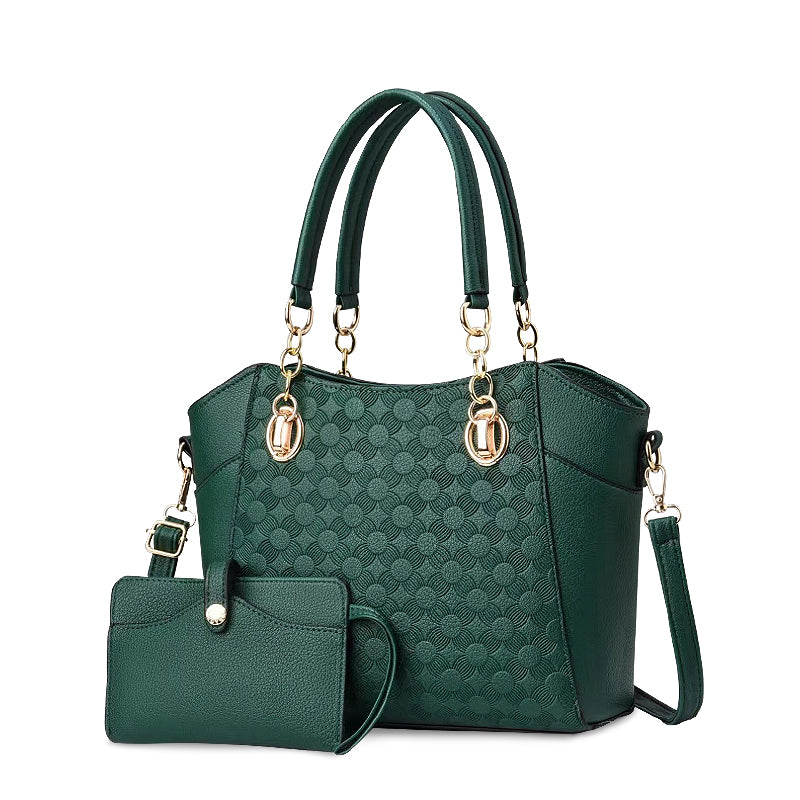 Sac à main élégant pour dames en cuir brun avec bandoulière