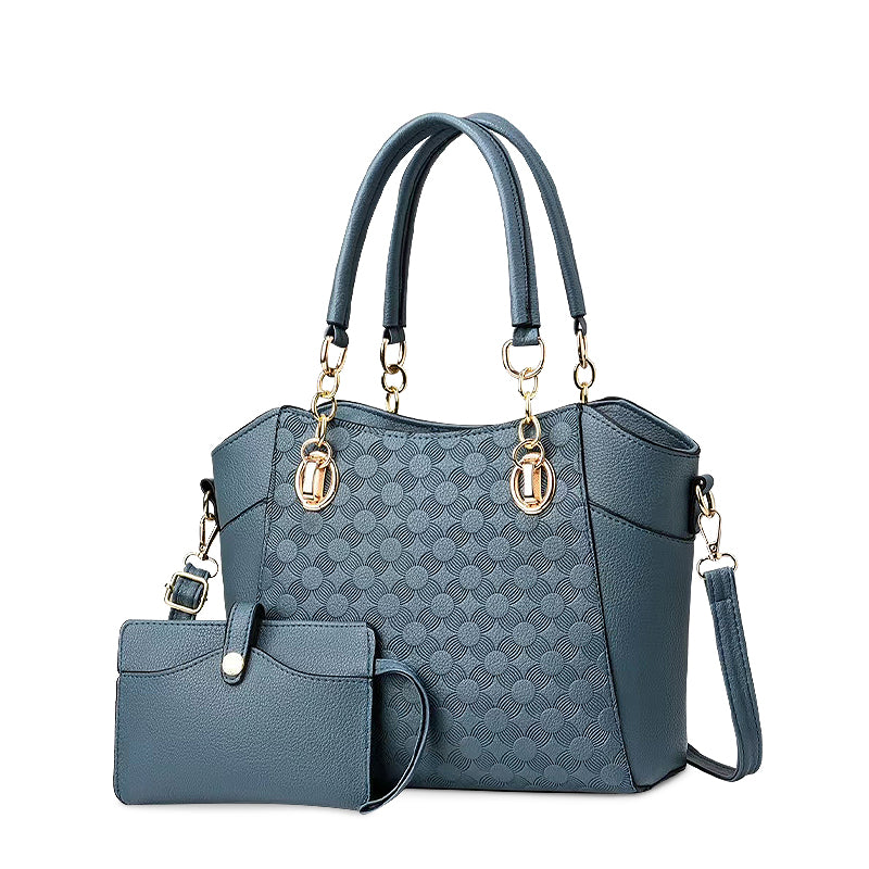 Sac à main élégant pour dames en cuir brun avec bandoulière