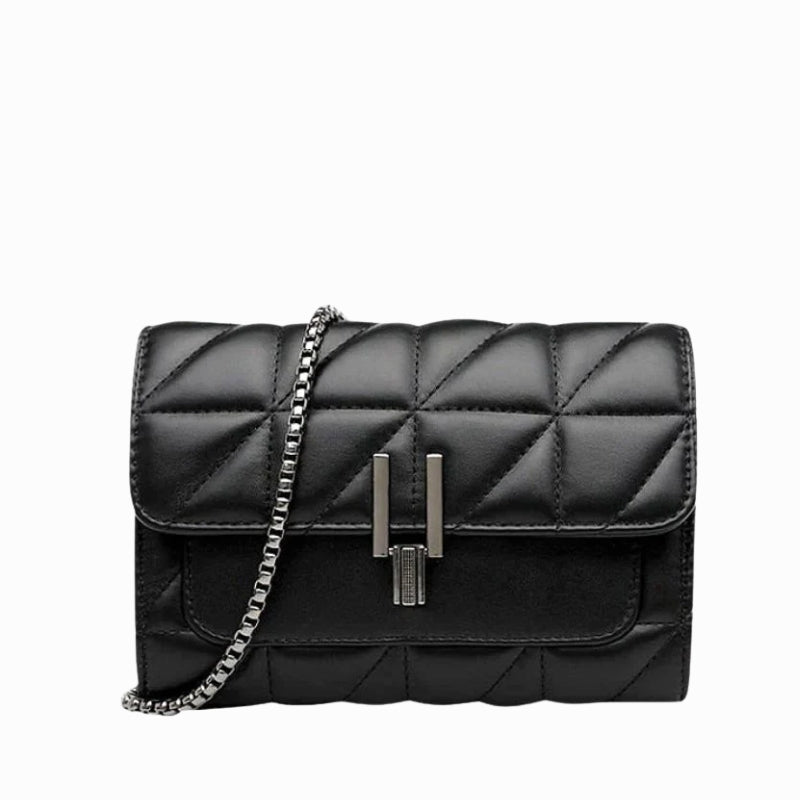 Midnight Luxe – Sac Crossbody Raffiné avec Détail de Chaîne