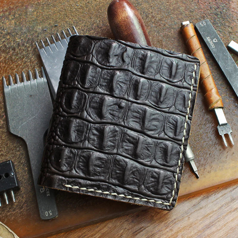 Porte Carte en Cuir Crocodile pour Homme