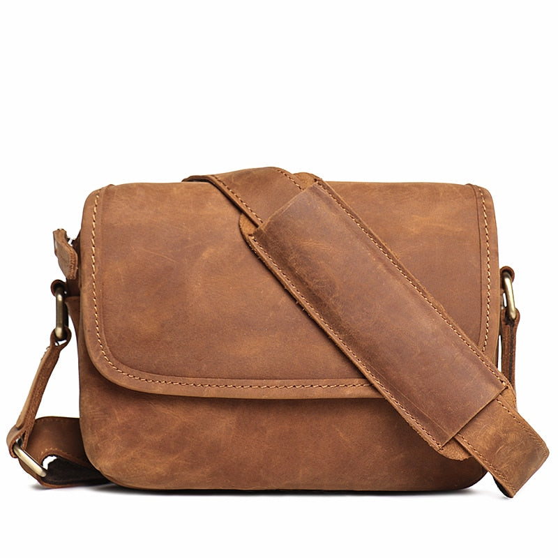 Sacoche Horizontale Simple en Cuir de Luxe Homme