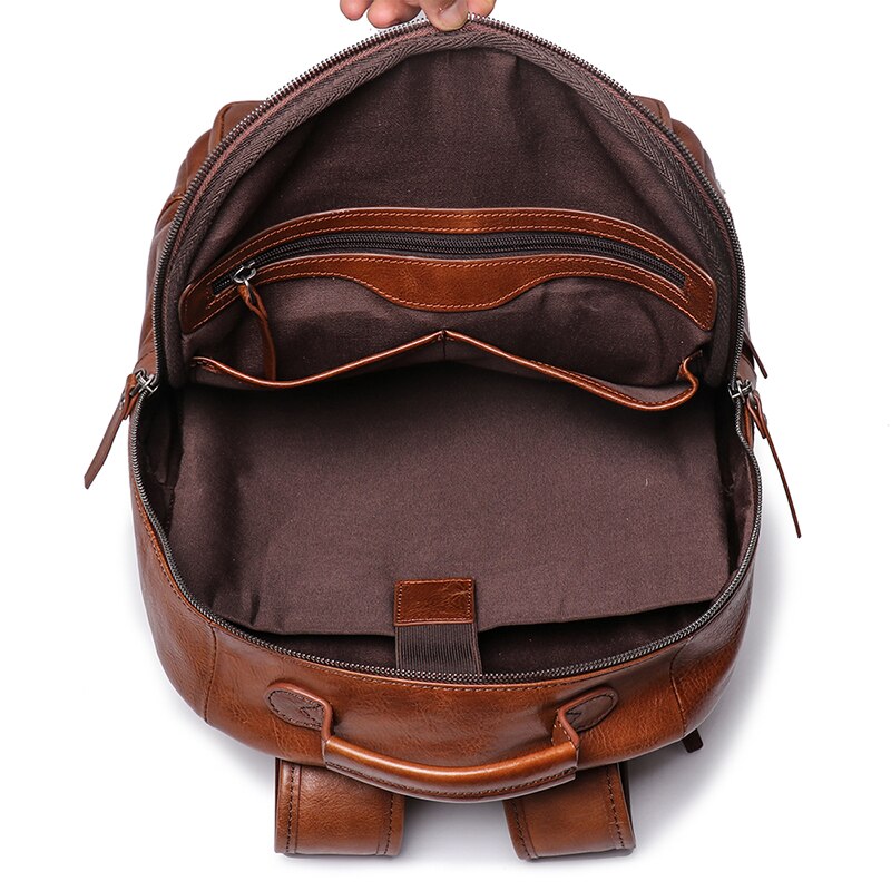 Sac à Dos Homme en Cuir de Grande Capacité pour Voyage
