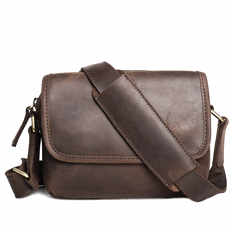 Sacoche Horizontale Simple en Cuir de Luxe Homme