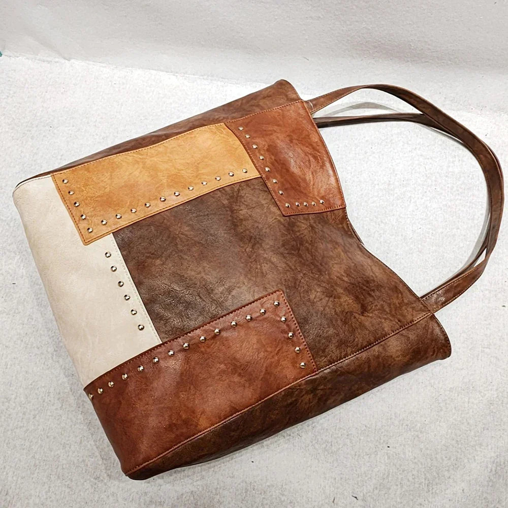 Lena | Sac en Cuir Patchwork Vintage
