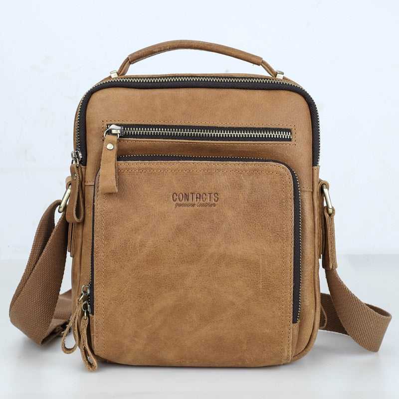 Sac Bandoulière en Cuir Polyvalent et Elégant pour Homme