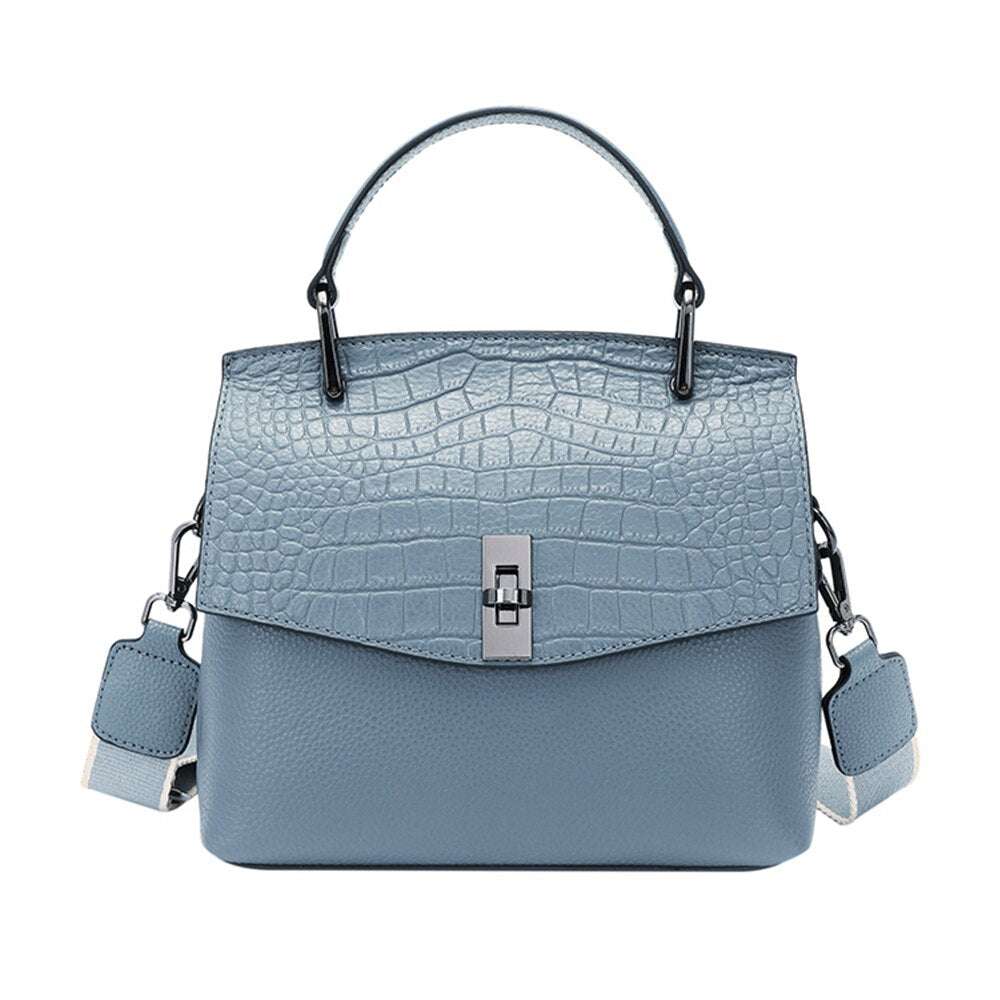 Sac Bandoulière Chic en Cuir Croco pour Femme