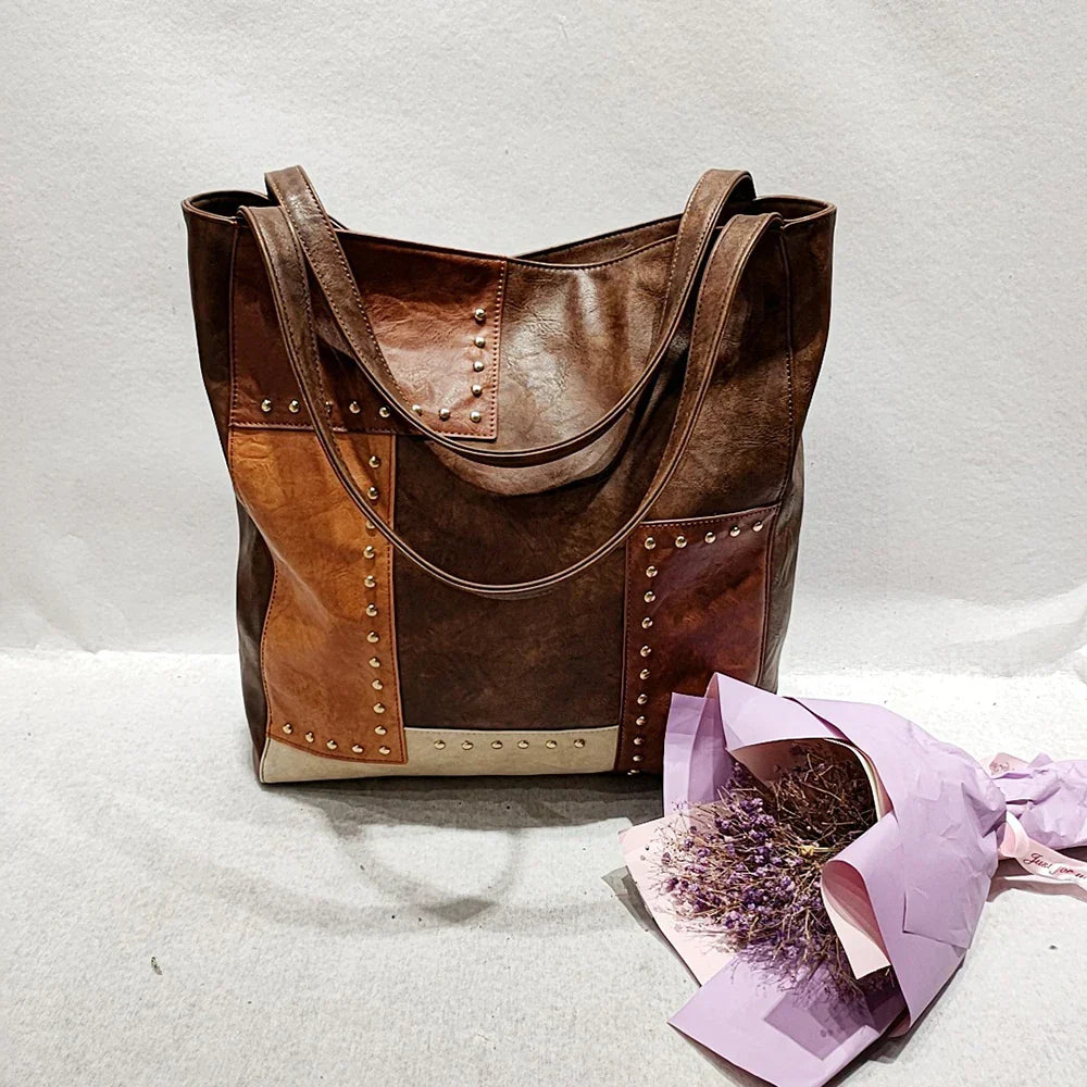 Lena | Sac en Cuir Patchwork Vintage