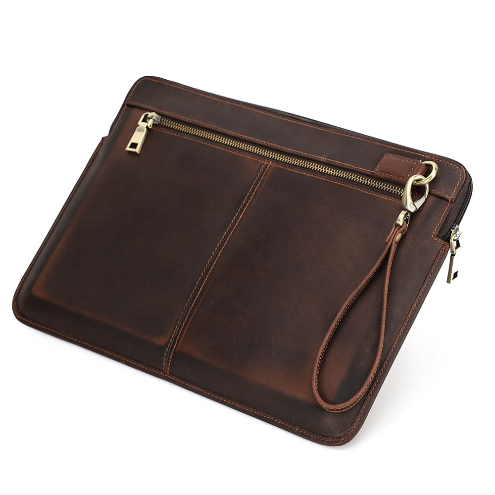 Porte Document Etui Ordinateur Classique en Cuir