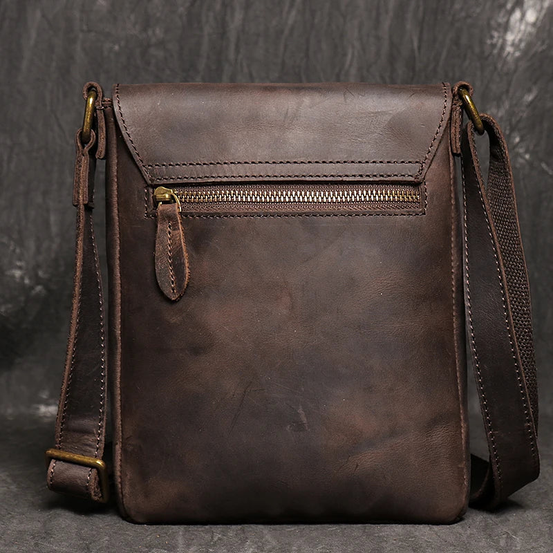 Sacoche en Cuir Vintage pour Homme - Marron