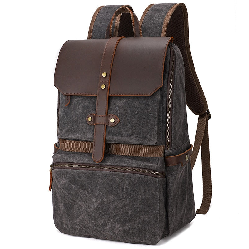 Sac à Dos Imperméable en Toile Vintage de Luxe pour Voyage