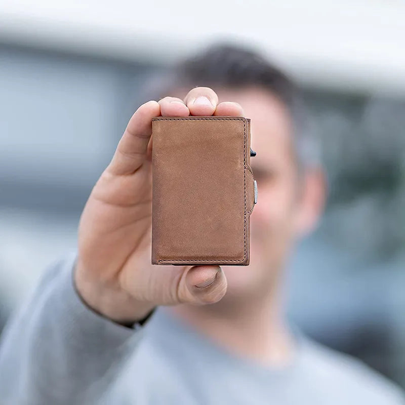 Porte Carte RFID en Cuir Homme