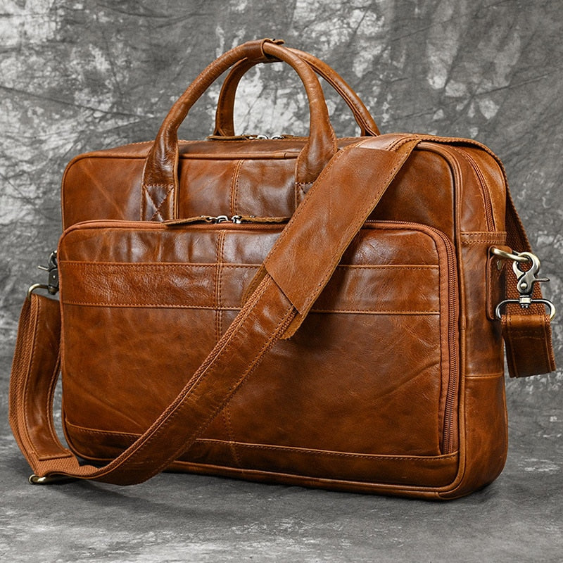 Porte Document en Cuir Vintage pour Homme