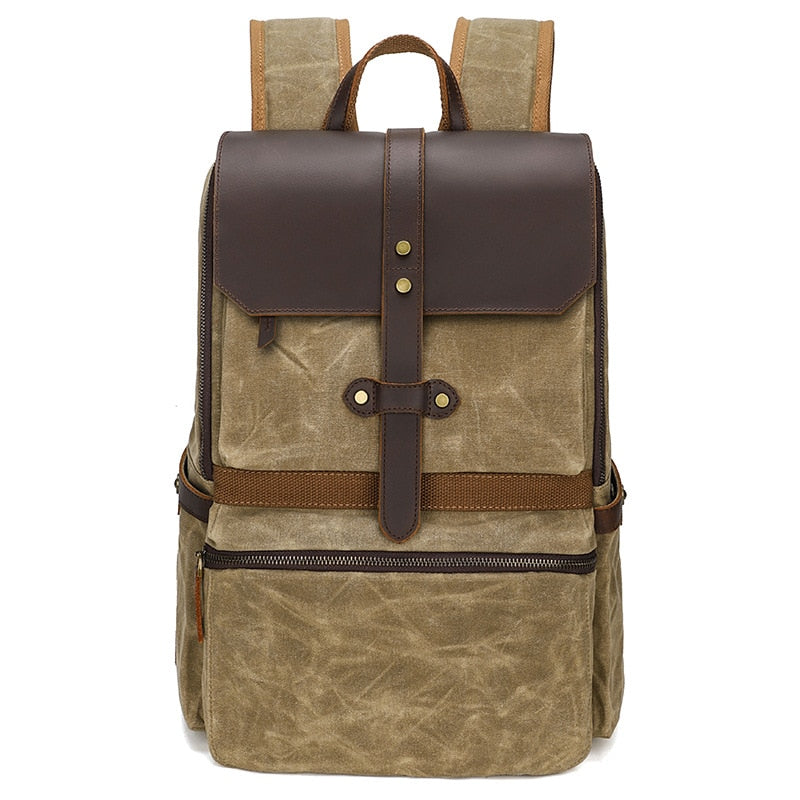 Sac à Dos Imperméable en Toile Vintage de Luxe pour Voyage