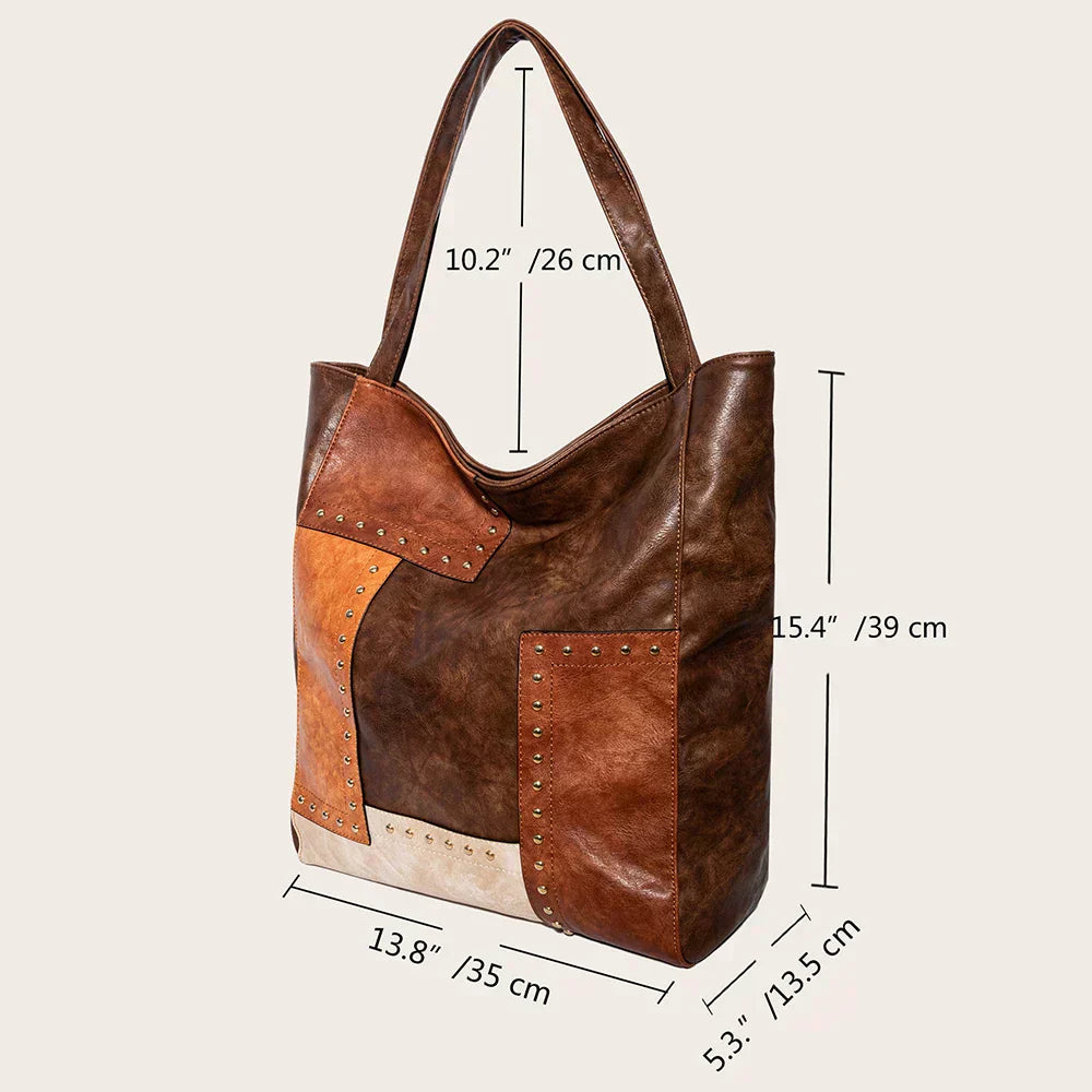 Lena | Sac en Cuir Patchwork Vintage