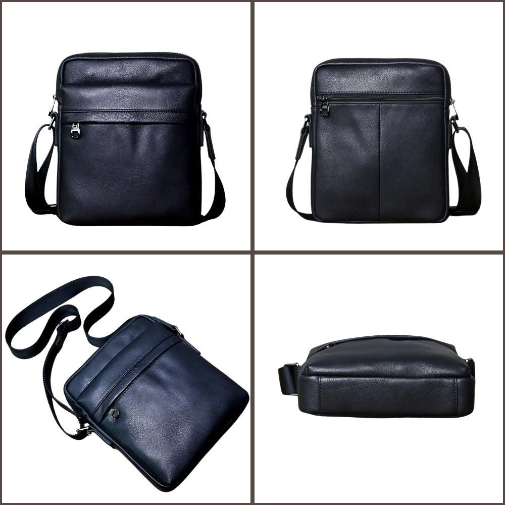 Sac Bandoulière Décontracté en Cuir Souple Chic pour Homme