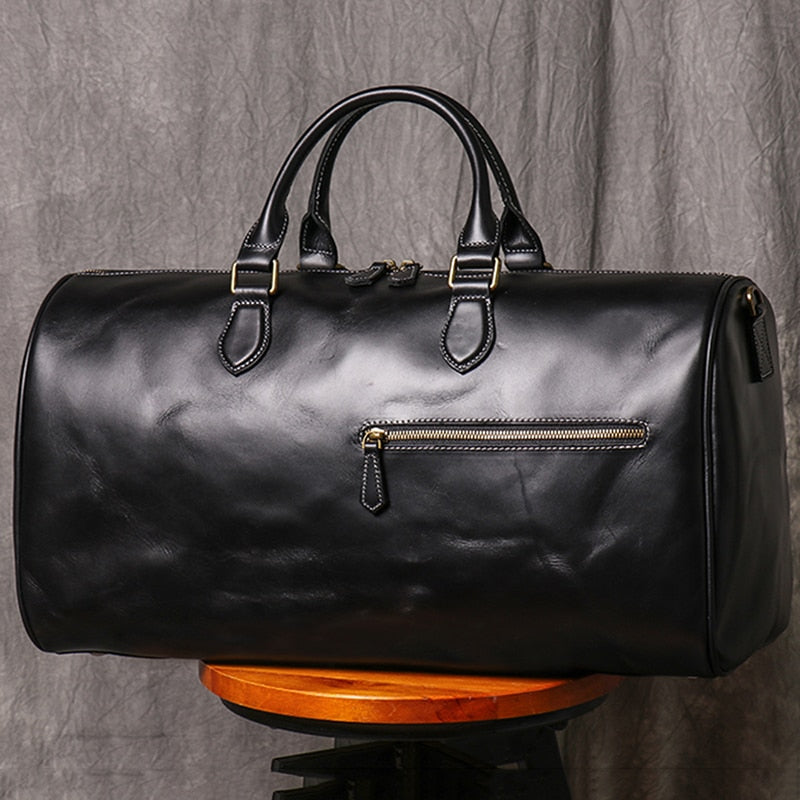 Sac de Voyage Homme en Cuir Léger à Grand Compartiment