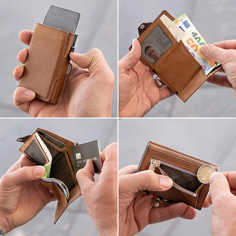 Porte Carte RFID en Cuir Homme