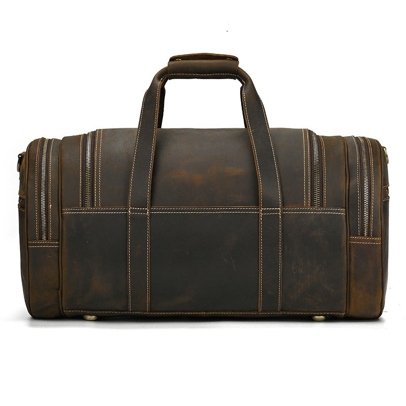 Sac de Voyage à Main Elégant en Cuir de Luxe pour Homme
