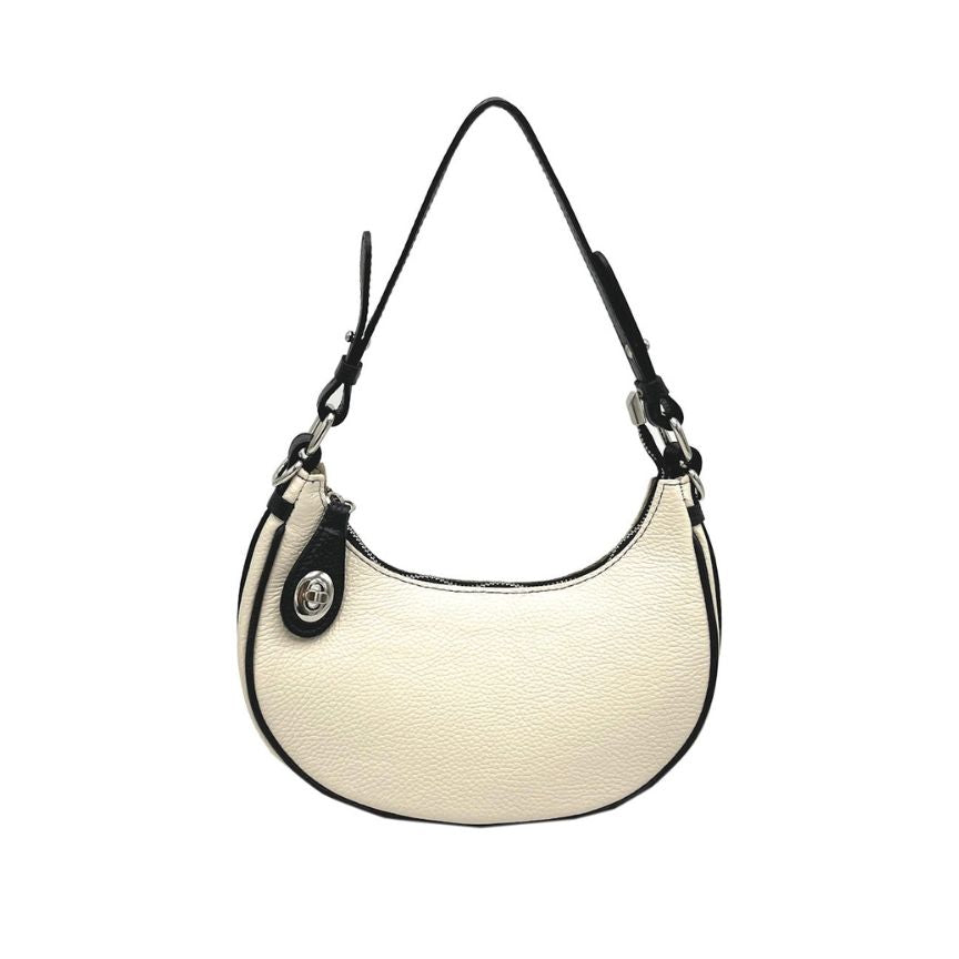 Sac à bandoulière en cuir véritable - petit, tendance d'Italie