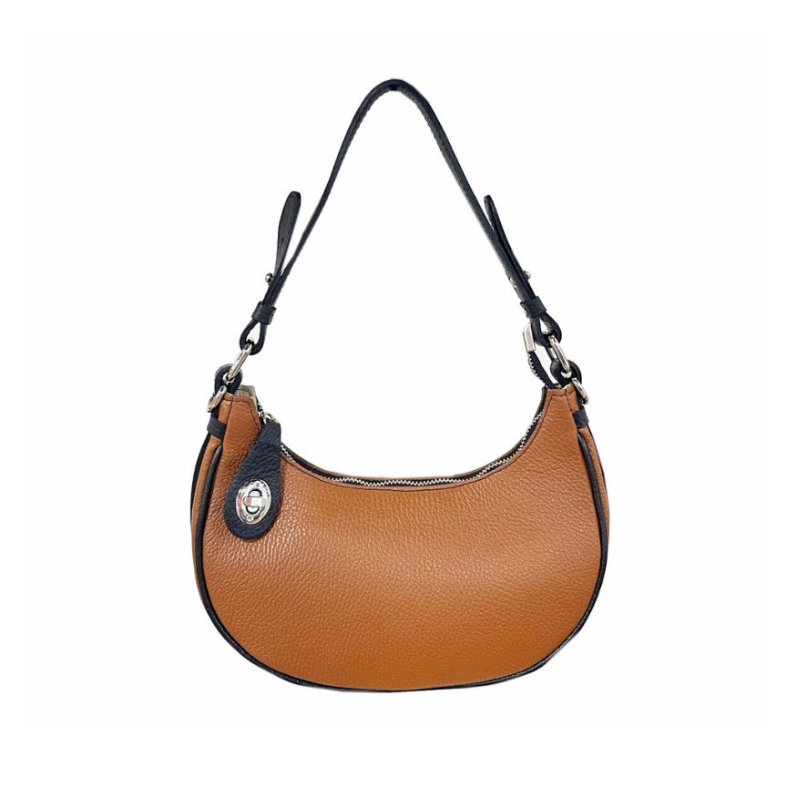 Sac à bandoulière en cuir véritable - petit, tendance d'Italie