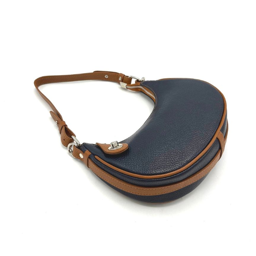 Sac à bandoulière en cuir véritable - petit, tendance d'Italie