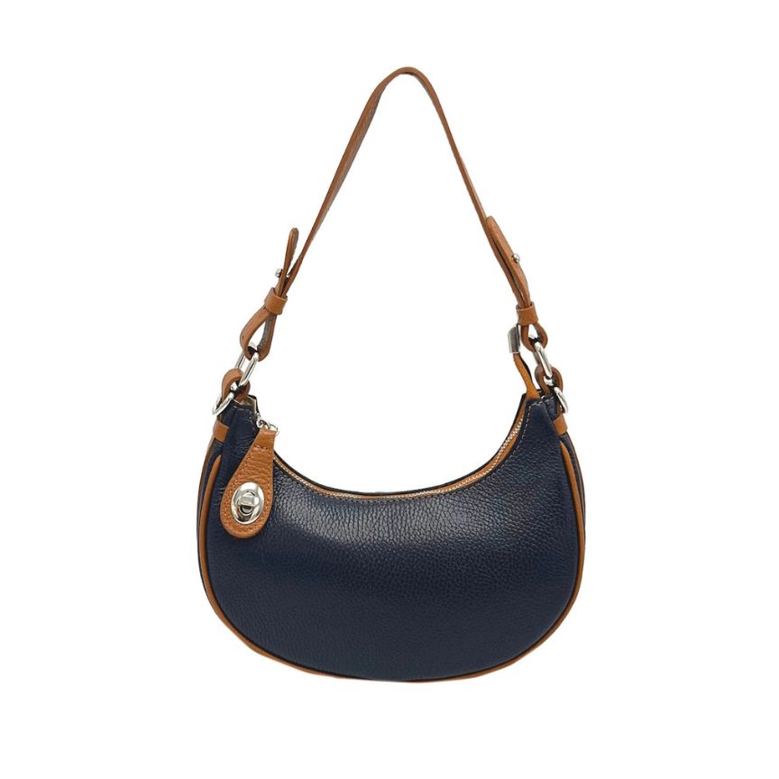 Sac à bandoulière en cuir véritable - petit, tendance d'Italie