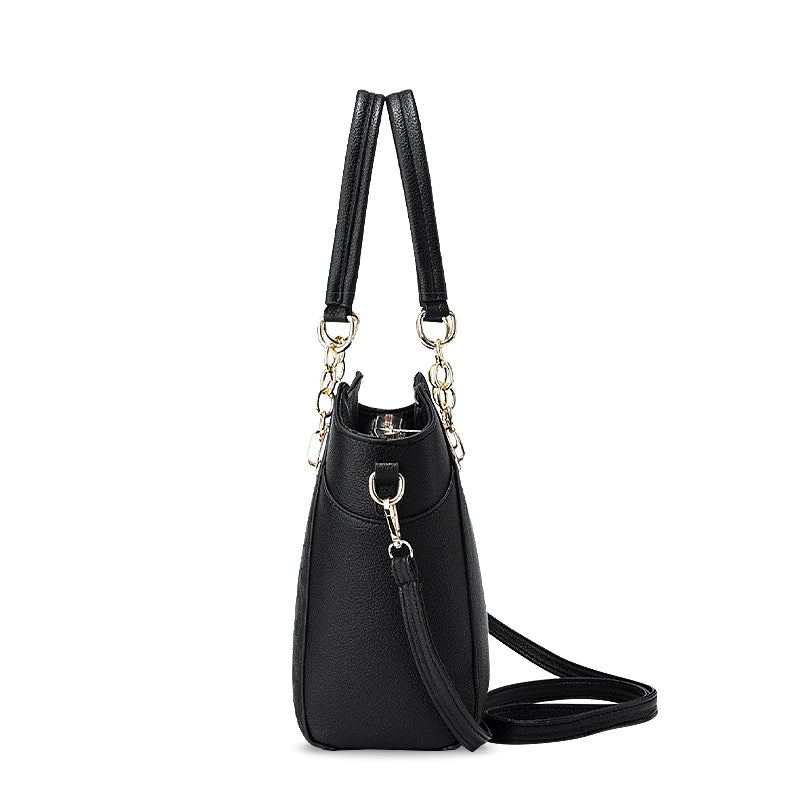 Sac à main élégant pour dames en cuir brun avec bandoulière