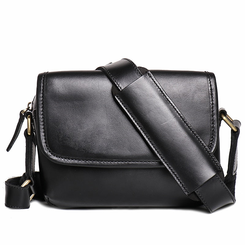 Sacoche Horizontale Simple en Cuir de Luxe Homme