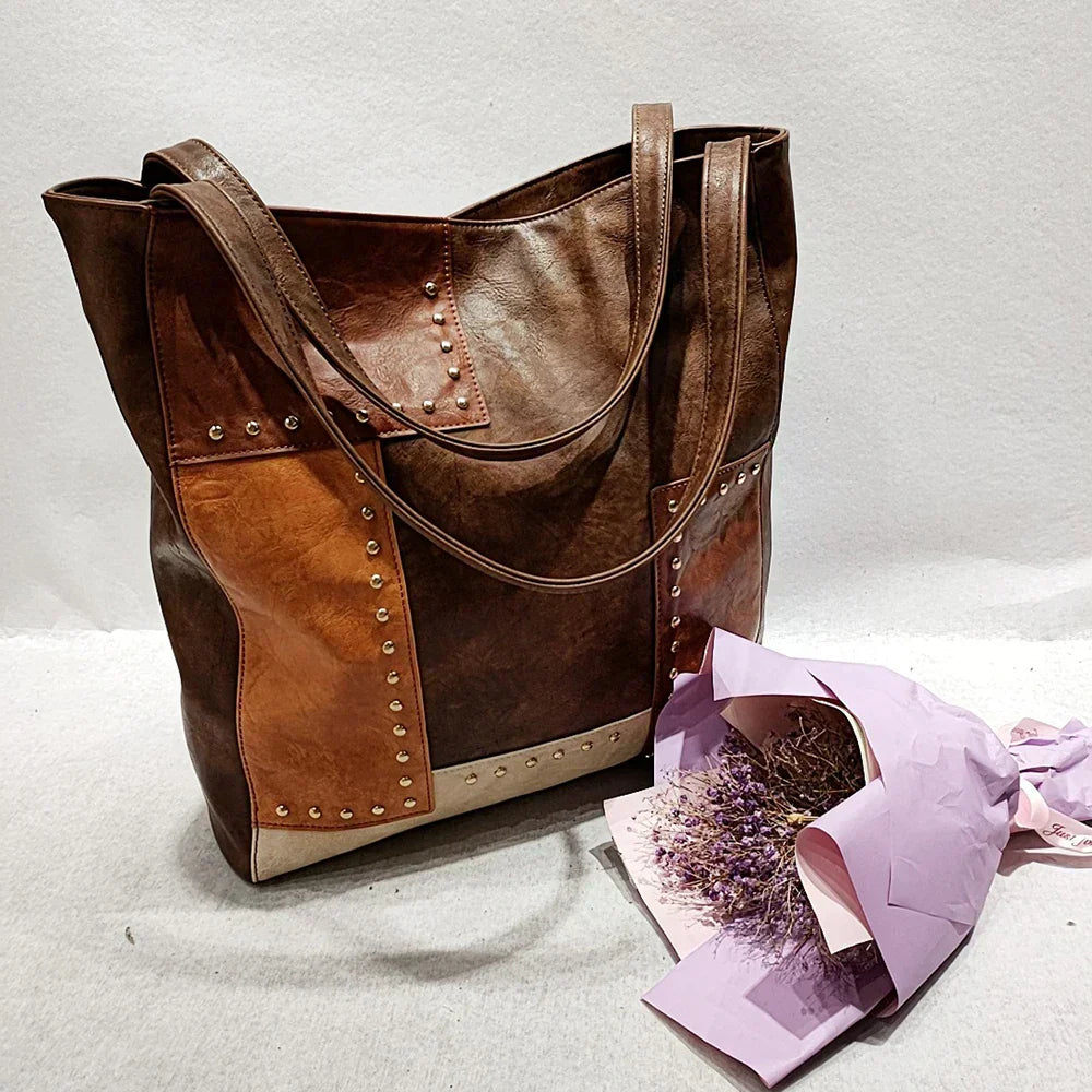 Lena | Sac en Cuir Patchwork Vintage