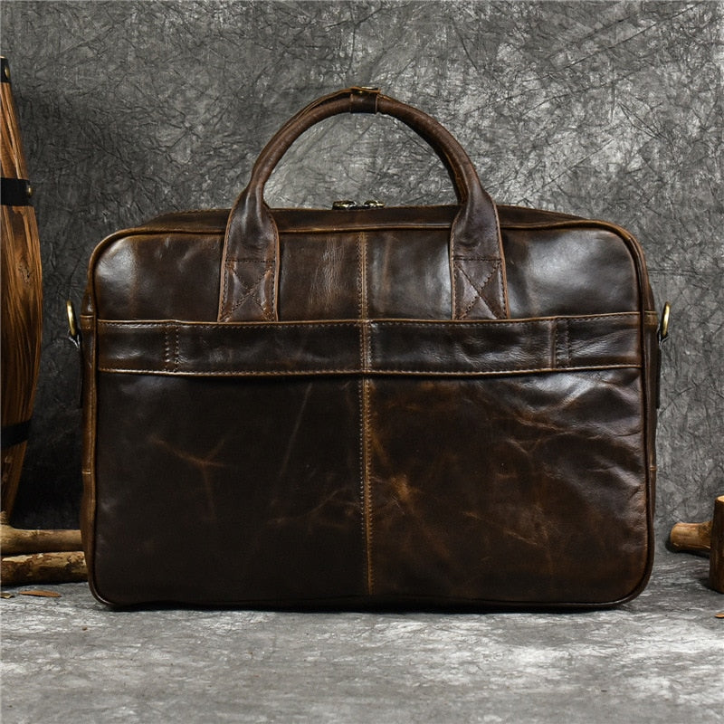 Porte Document en Cuir Vintage pour Homme