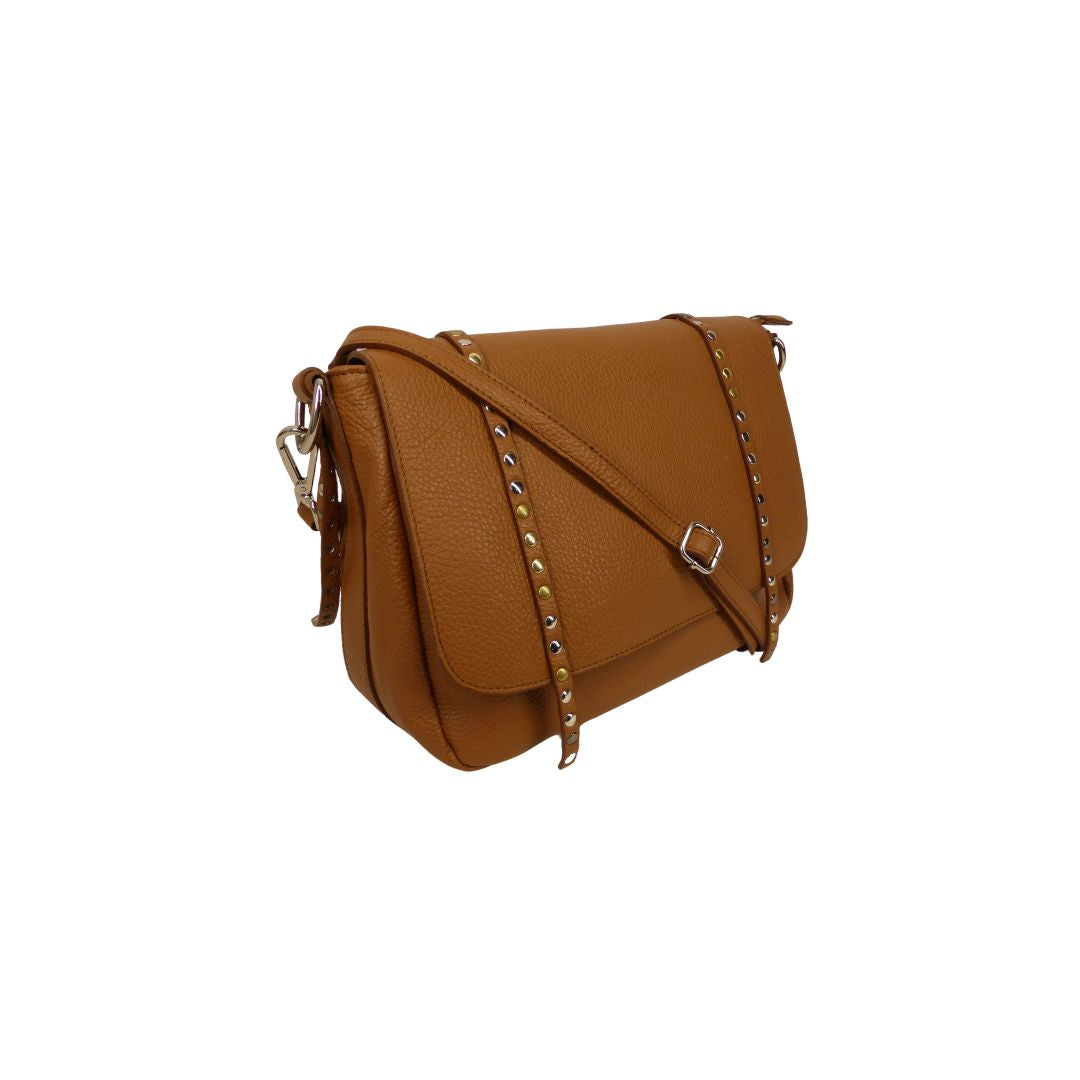 Sac à bandoulière en cuir élégant pour femmes avec clous