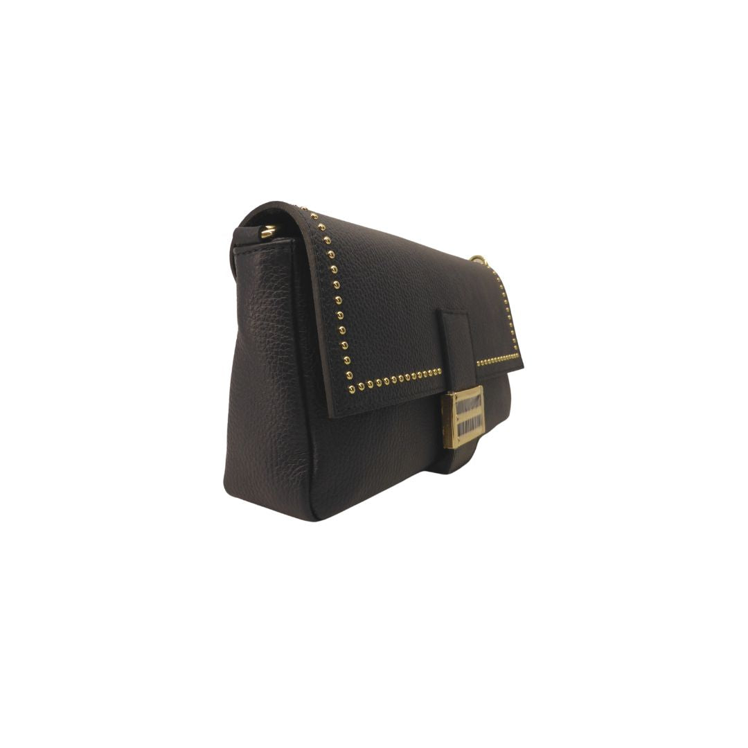 Élégante pochette pour femmes en cuir - Avec des détails dorés